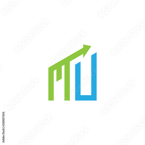 Free Download initial letter logo with growing arrows - GFXLoad