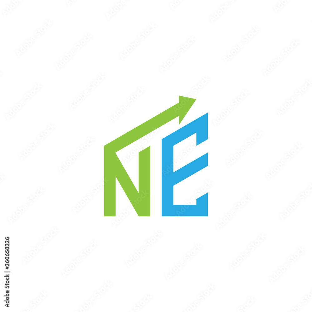 initial letter logo with growing arrows initial letter logo with growing arrows
