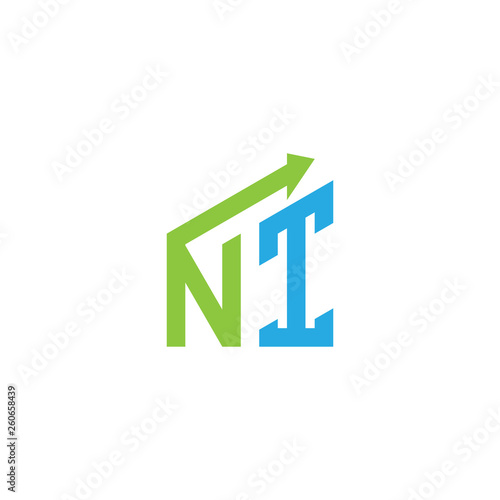 Free Download initial letter logo with growing arrows - GFXLoad