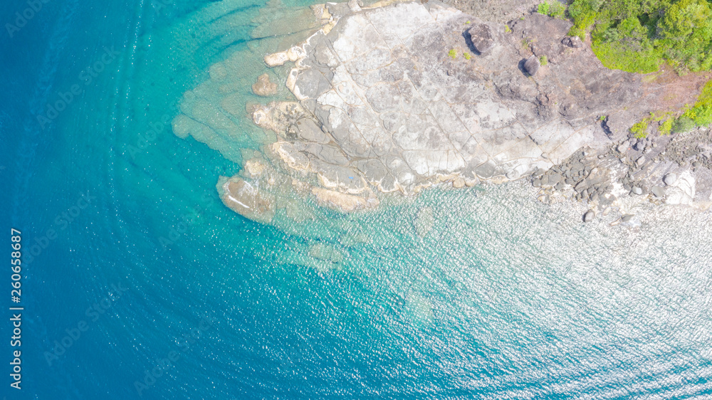 Aerial view of Beautiful  Koh kood or Ko Kut, Thailand.