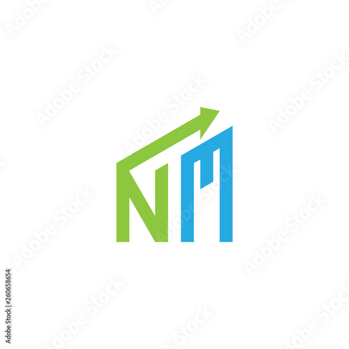 Free Download initial letter logo with growing arrows - GFXLoad