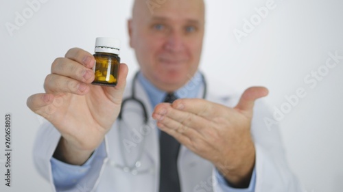 Doctor Image Recommending Confident Medical Treatment with Vitamin Pills