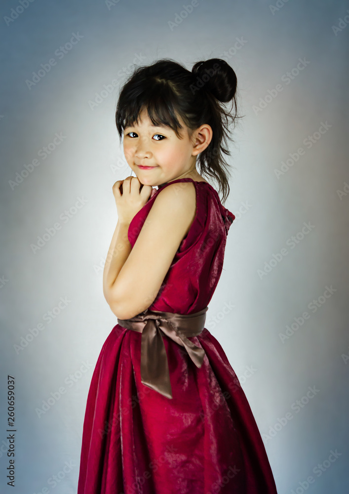 portrait of asian little  girl