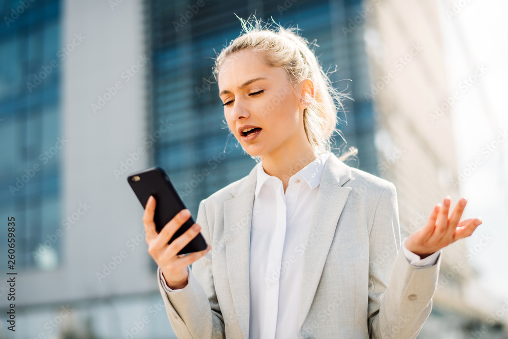 Young businesswoman on the phone. Young businesswoman on the phone.