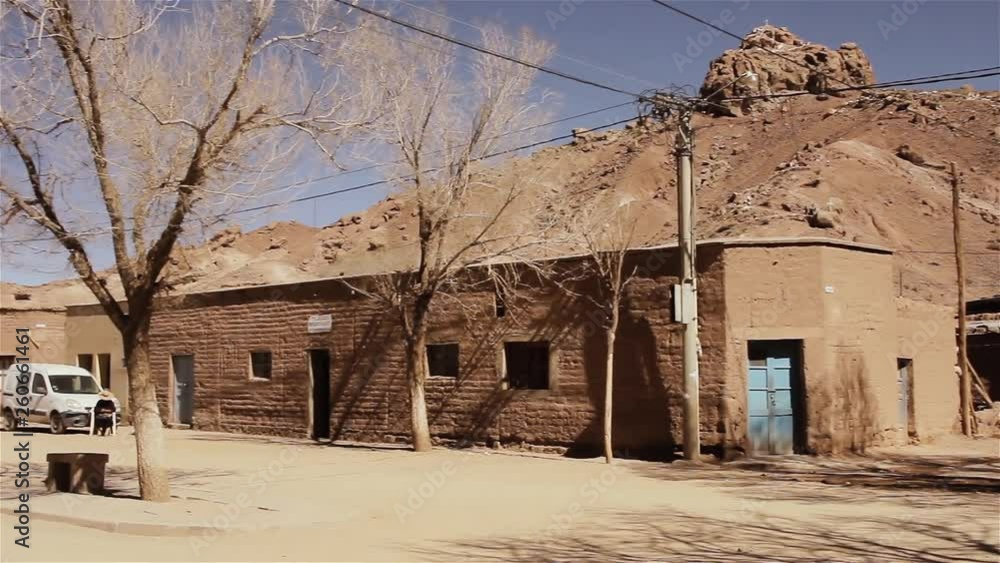 Dusty Street In A Poor Town In The Altiplano Region, Argentina. Dusty Street In A Poor Town In The Altiplano Region, Argentina.