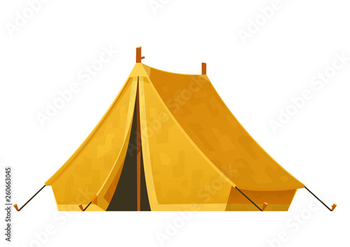 Travel tent camping vector illustration for nature tourism journey adventure