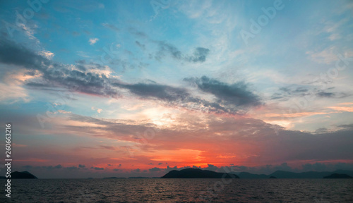 sunset in ocean view Phuket Thailand