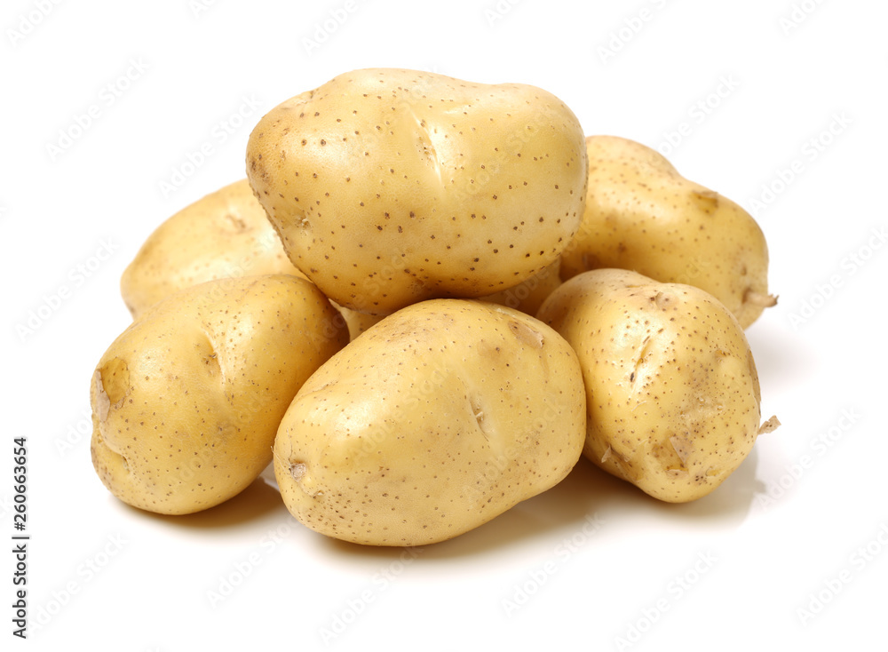 New potato isolated on white background New potato isolated on white background