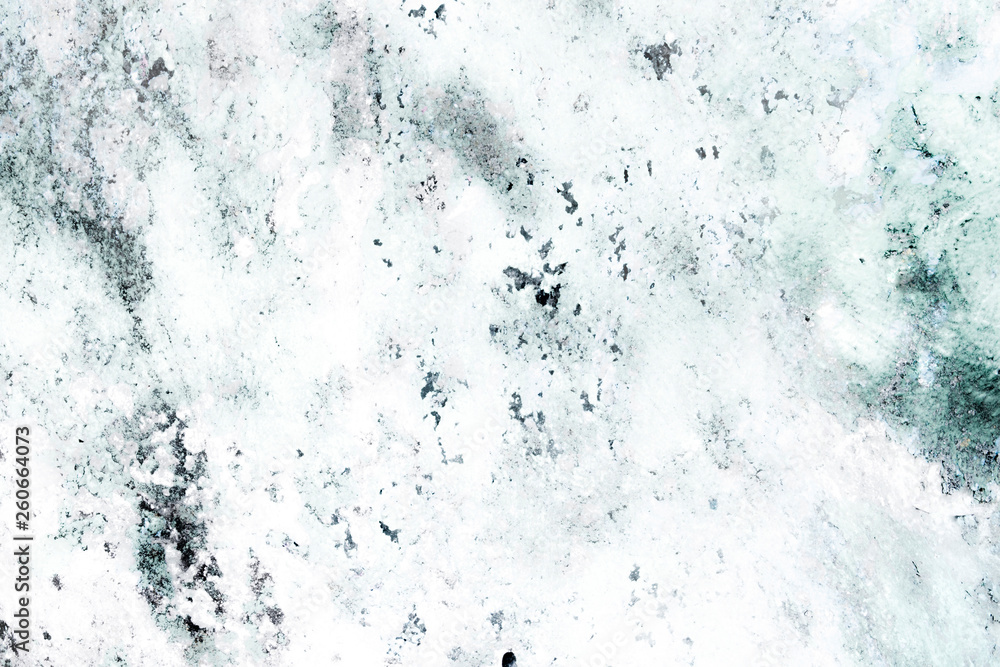 Marble texture. White, light gray, green colors. High quality print.