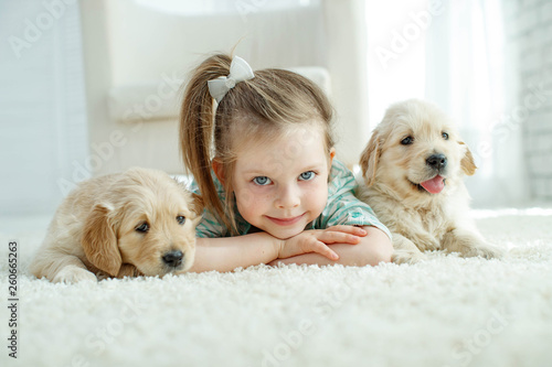 Photography Child with a dog