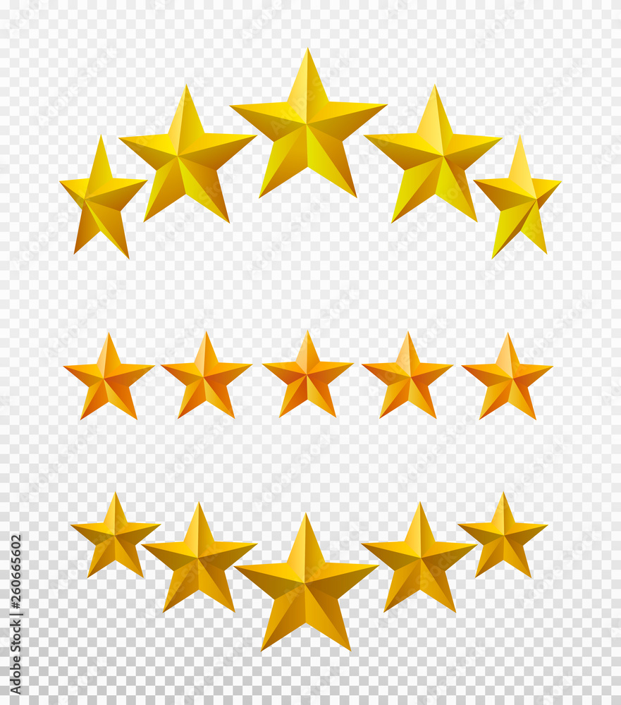 Set of five stars customer product rating review flat icon for apps and ...