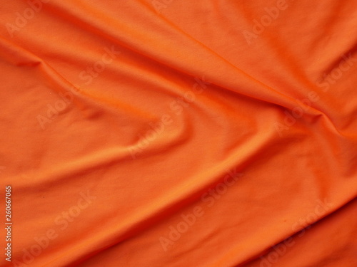 Orange silk fabric background