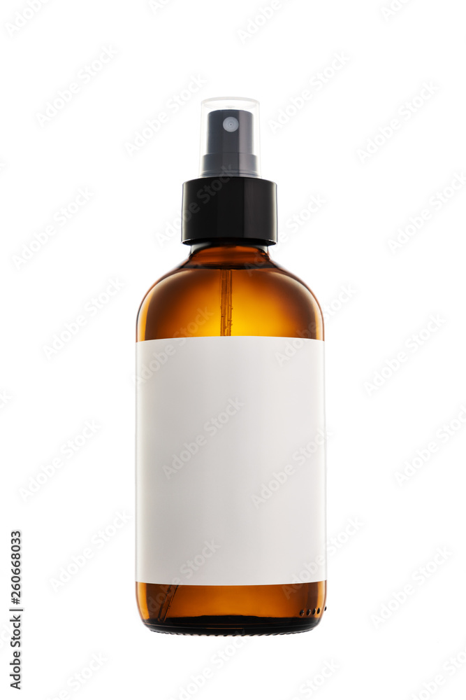 Cosmetic spray bottle isolated on white