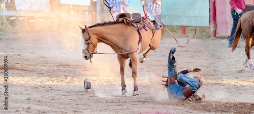 Bucking Horse Riding Rodeo Competition