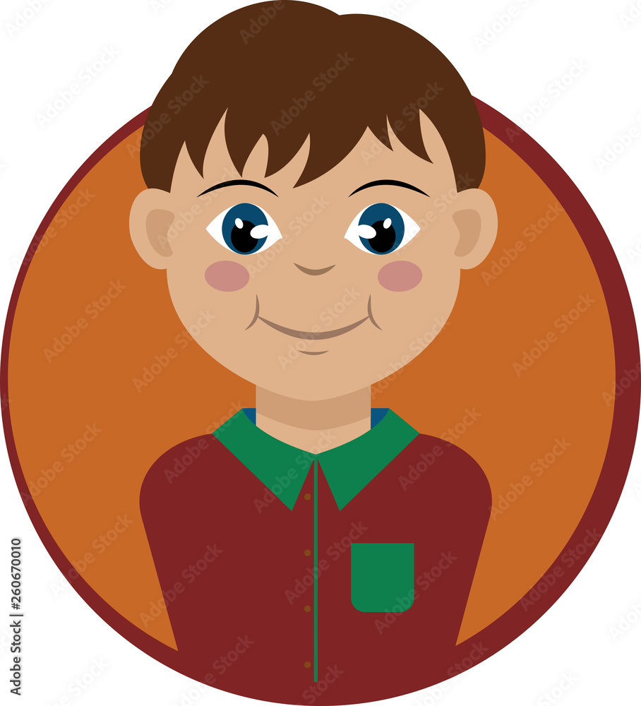 Avatar character - teen boy . Vector illustration Avatar character - teen boy . Vector illustration
