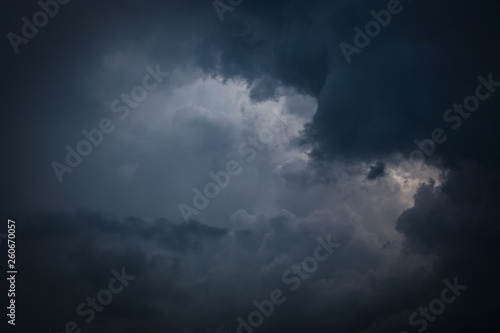 heavy storm cloud on dramatic moody dark sky