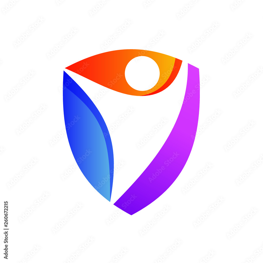 People in Shield Foundation Logo Vector People in Shield Foundation Logo Vector
