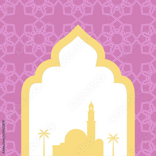 Ramadan mubarak background, template for menu, invitation, poster, banner, card for the celebration of Muslim community festival - Vector © harisprawoto