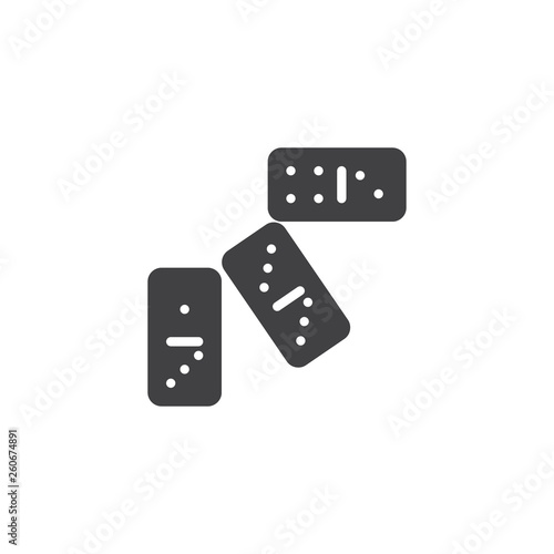 Dominoes dice vector icon. filled flat sign for mobile concept and web design. Domino game glyph icon. Symbol  logo illustration. Pixel perfect vector graphics