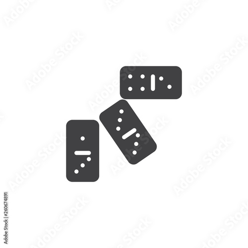 Dominoes dice vector icon. filled flat sign for mobile concept and web design. Domino game glyph icon. Symbol, logo illustration. Pixel perfect vector graphics