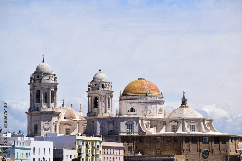 Vista superior catedral de Cádiz