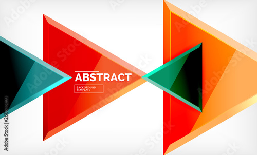 Free Download Triangular low poly background design, multicolored triangles - GFXLoad