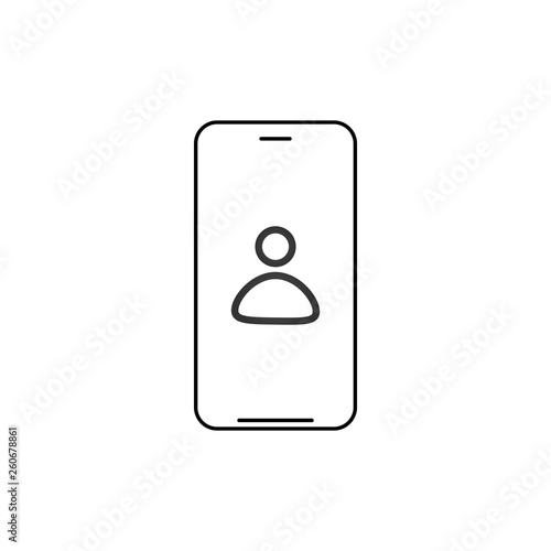 Smartphone with contact on ...