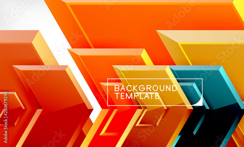 Shiny glossy arrows background  clean modern geometric design  futuristic composition