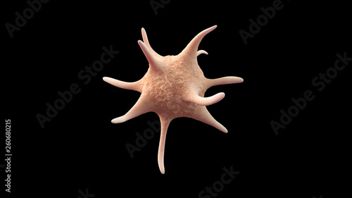 3D illustration of blood platelet