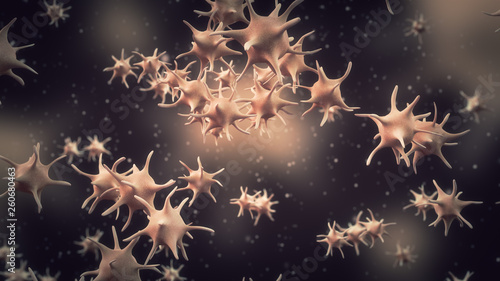 3D illustration of blood platelet