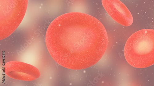 3D illustration of red blood cell