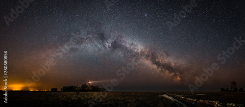 Fototapeta Naklejka Na Ścianę i Meble -  Beacons under the starry night sky