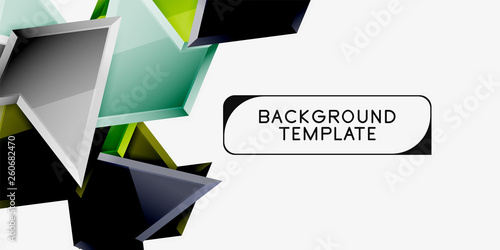 Free Download Minimal geometrical triangles with 3d effect abstract background template - GFXLoad