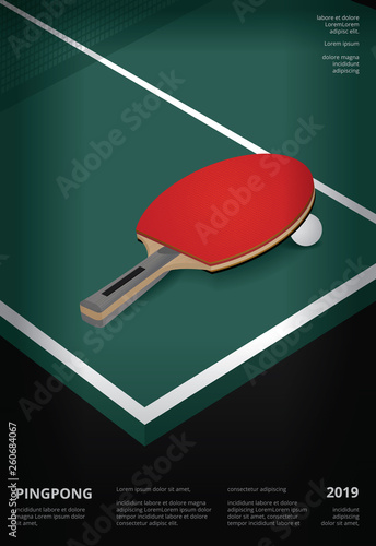 Pingpong Poster Template Vector Illustration