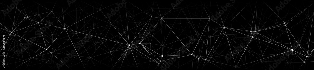 Virtual world cyber connections, geometric abstract vector presentation pattern