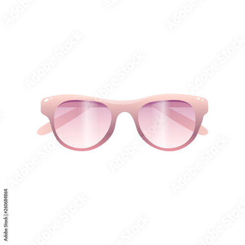 Light colorful fashion woman sunglasses with pink lens