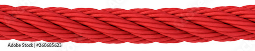 red rope on white background.