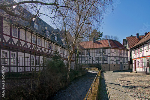 Fachwerkhäuser in der Altstadt von Goslar im Harz in Niedersachsen, Deutschland 