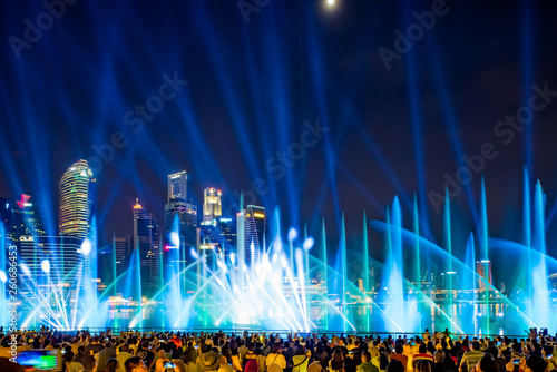 Spectra Light and Water Show Marina Bay Sand Casino Hotel Downtown Singapore