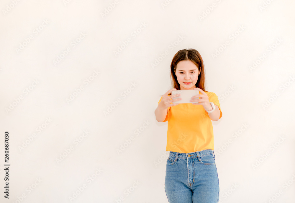 Asian women with mobile phones, selfies, photography Asian women with mobile phones, selfies, photography