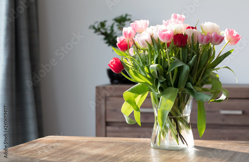 Wallpaper Mural Colorful tulip flowers in the morning sun Torontodigital.ca
