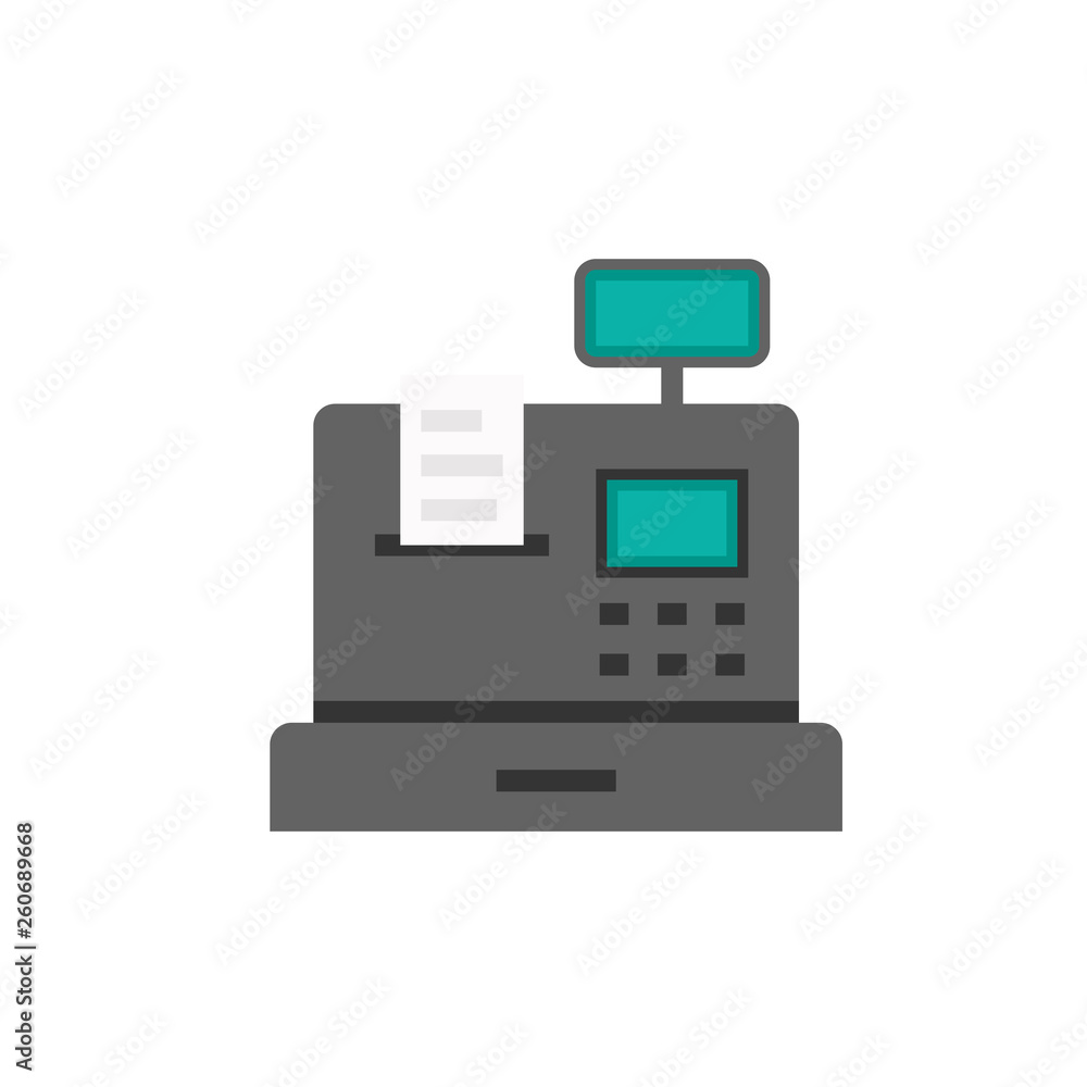 Cash till icon. Clipart image isolated on white background Cash till icon. Clipart image isolated on white background