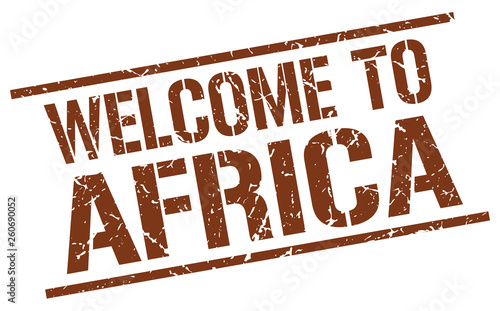 welcome to Africa stamp