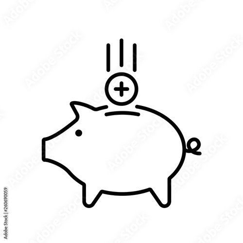 Collect point outline icon. Clipart image isolated on white background