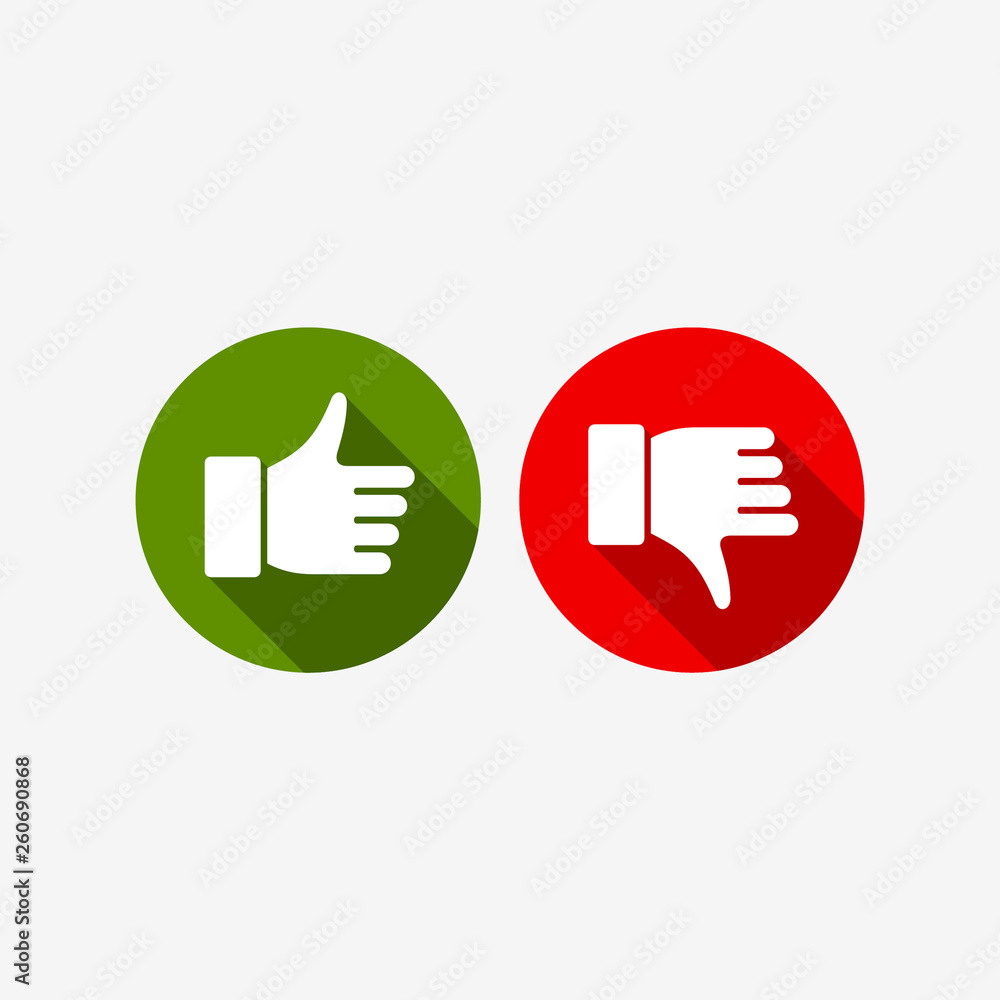 Like and dislike vector icons Like and dislike vector icons