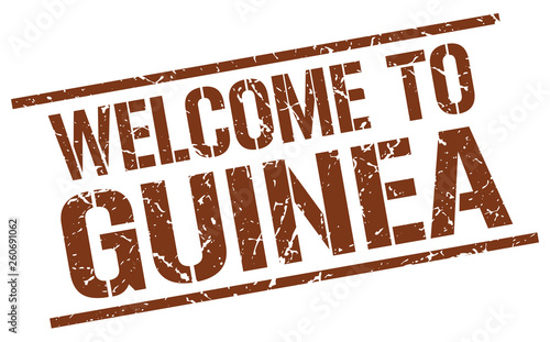 welcome to Guinea stamp