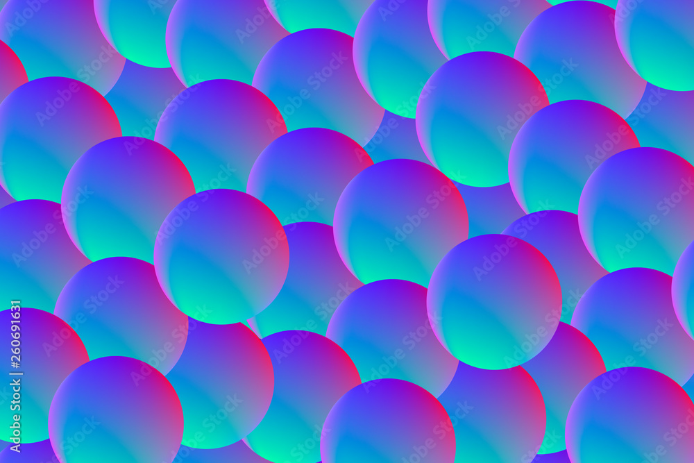 Colorful geometric gradient background. Abstract texture with spheres
