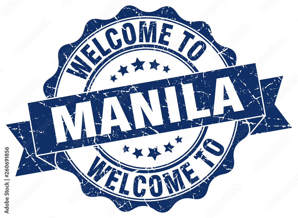 Fototapeta premium Manila round ribbon seal