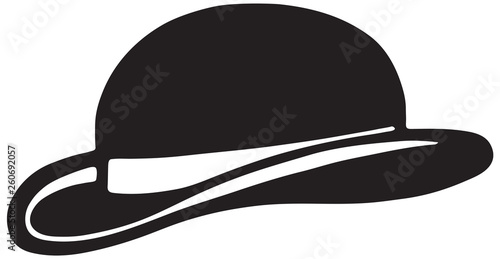 Bowler Hat - Retro Ad Art Illustration