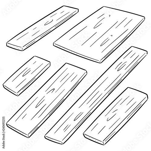 vector set of plywood